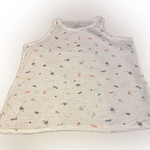 Torrid White Tank Top with Colorful Summer Themed Print